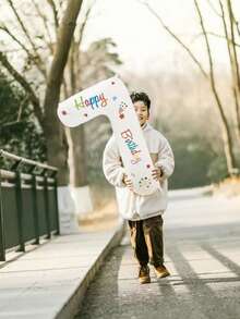 1pc32 Inch White Birthday Digital Smiling Face Daisy Aluminum Film Balloon Baby Birthday Photo Prop Digital Decoration Internet Celebrity Sun - Multicolor - View 3