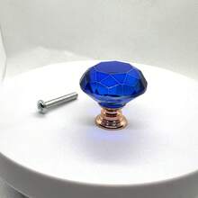 30mm Smooth Round Glass Cabinet Door Knobs/Pulls, Colorful Drawer Handles Suitable For Home, Cabinet, Drawers And Dresser, With Screws - Multicolor - View 54