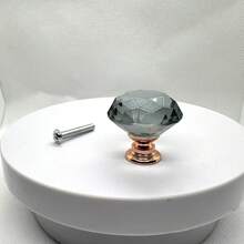 30mm Smooth Round Glass Cabinet Door Knobs/Pulls, Colorful Drawer Handles Suitable For Home, Cabinet, Drawers And Dresser, With Screws - Multicolor - View 12