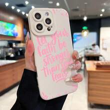 Positive Affirmation Floral Phone Case Compatible With Samsung Phone Cases  17  16 Pro Max  15 Pro Max  13 And  12 Made Of TPU Material Providing Shock And Drop Protection A Great Gift For Family Friends Loved Ones Boyfriends/Girlfriends And For Christmas - White - View 6