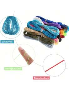 30 Colors Of 1mm Wax Thread Bead String, Used For DIY Necklace, Bracelet, Jewelry Making Strings, Hand Weaving, Etc. Each Color Is 10 Meters Long