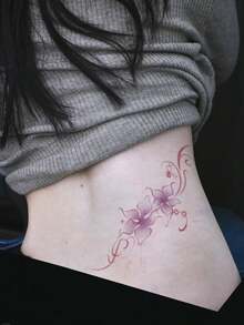 1 miếng dán hình xăm tạm thời chống thấm nước, chống mồ hôi, có thể giặt được, chất liệu PVC, thiết kế cao cấp cá nhân hóa, hình xăm đôi phong cách Ins, họa tiết hoa ly nhiều màu sắc, thích hợp sử dụng hàng ngày, giữ được 3-5 ngày. - Nhiều màu - Xem 5