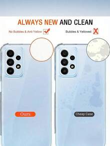 适用于三星 Galaxy A23 A33 A53 A73 A12 A41 A51 A13 A22 A32 A52 A72 A14 A34 A54 5G 的透明气囊防震保护壳 - 無色 - 查看 6