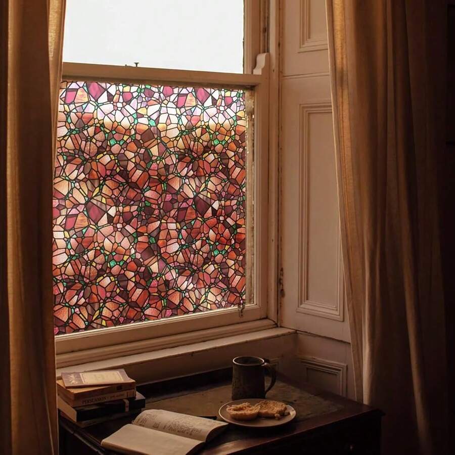 Static Cling Window Film, Stained Glass Window Mural Film, Decorative ...