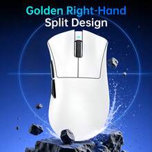 ATTACK SHARK Tri-Mode Wireless Gaming Mouse 25000 DPI, 62g Ultra-Lightweight RGB Mouse With Wired/2.4G/Bluetooth, Broadcom BK52820 Chip, Omron Switch 100 Million Clicks, 500mAh Battery, Adjustable DPI For PC Gamer - Multicolor - View 6