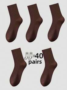 5 Pairs Thick Striped Mid-Calf Leg Warmers, Comfortable Casual Leg Warmers For Men And Women, Suitable For Leisure, Home, Outdoor Sports, Soft And Thick Winter Leg Warmers For Daily Life, Warm Christmas Gift For Dad, Unisex, Suitable For Cold Weather, Long Leg Warmers, Thick Winter Leg Warmers, Suitable For All Year Round Use [5/10/15/20/30/40/50/100 Pairs] [The Picture Is Beautified, And There May Be Some Differences Between The Actual Product And The Picture, Which Is A Normal Phenomenon]