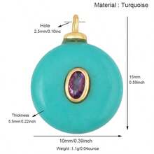 1 mặt dây chuyền đá tự nhiên hình giọt nước bằng đồng cổ điển, tự làm cho vòng tay, vòng cổ, hoa tai, dây điện thoại, phụ kiện trang sức - Nhiều màu - Xem 43