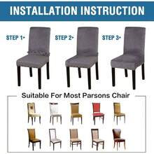 Kitchen Chair Covers - 4 + Grey - View 6