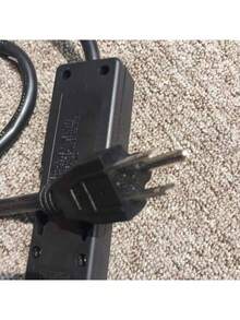 EXTENSION MULTICONTACTO REGLETA 6 ENCHUFES Tira de alimentación eléctrica de CA, enchufe de 6 pines con interruptor, 6 salidas, cable de extensión de 1M - Tipo de Enchufe B USA (110-127V) - Ver 6