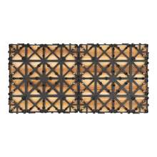 Wood Flooring Interlocking Deck Tiles For Patio Decor 12"X12" 36 Pack Garden Floor Boards Set, Indoor & Outdoor Decor - Balcony Garden Floor Tiles - 棕色 - 查看 8