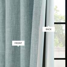 HPD Half Price Drapes - Cortinas de Lino sintético para Sala de Estar (1 Panel), 50 de Ancho x 84 de Largo, Cortinas texturizadas para oscurecer la habitación para recámara, 84 Pulgadas de Largo(127An x 304.8Al cm (1 Paneles) Cardo marino) - Multicolor - Ver 7