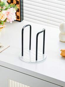 1pc Simple Space-Saving Disposable Cup Dispenser, For Household And Office Use, Drainage Cup Holder For Kitchen Worktop