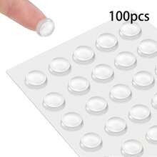 Silicone 100-Piece Cabinet Door Bumpers, Round, Diameter 1.27 Cm, Self-Adhesive Transparent Cabinet Door And Drawer Bumpers, Suitable For Kitchen Cabinets, Cutting Boards, Photo Frames - Multicolor - View 11