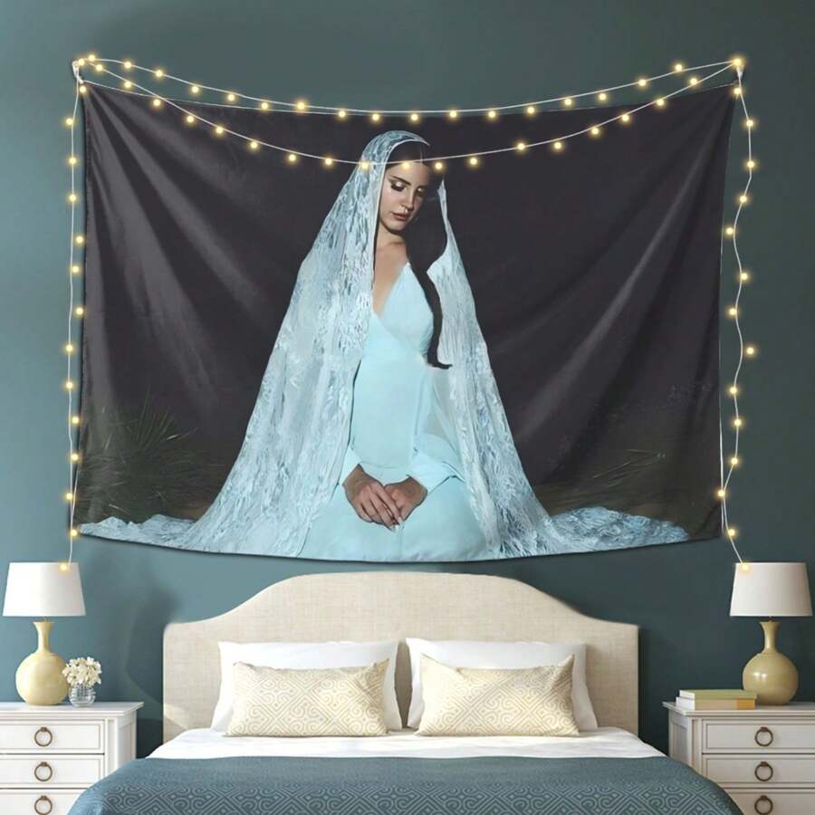 [JIT]Lana Is A Princess Tapestry - Personalized Home And Party Decoration Wall Hanging, Soft Suede Fabric, Bedroom Decoration, Horizontal Arrangement, Ideal Birthday Gift, Suitable For Living Room And Bedroom Use - 彩色 - 查看 1
