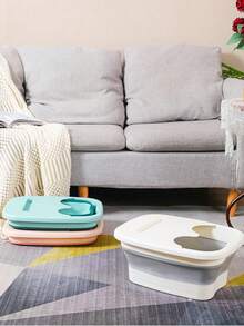 Foldable Foot Soak Basin, Home Use Foot Tub, Space-Saving Silicone Covered Foldable Basin, Massage Foot Wash Basin, Thick & Portable - Multicolor - View 6