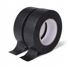 黑色皱纹纹身专用胶带，专为纹身师设计——强力可书写胶带，用于固定纹身床罩、整理墨水瓶和搭建工作台——也非常适合标记纹身用品、素描和艺术项目。