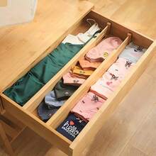1/2/4pcs Adjustable Bamboo Drawer Dividers, Spring-Loaded Storage Partitions, Expandable Drawer Organizers, Drawer Storage, For Kitchen, Vanity, Bathroom, Bedroom, Desk, Home And Office Drawer Storage And Organization Tools - Multicolor - View 8