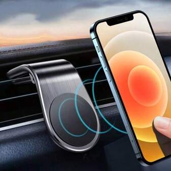 360-Degree Rotating Magnetic Phone Mount Vent Holder, Aluminum Alloy, GPS And Smartphone Compatible, Detachable For Easy Installation, With Rust-Resistant Fixation Bracket Compatible With IPhone, Android Phone, Gift For Birthday, Family, Friends For Summer Gifts Birthday Driving Car Accessories Car Phone Holder Strong Load-Bearing