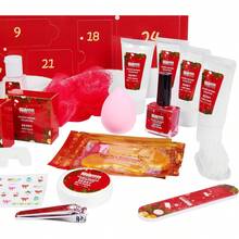 BRUBAKER Cosmetics Beauty Adventskalender 2025 - der XXL Wellness Weihnachtskalender für Frauen undädchen - 24 x Körperpflege Produkte & Spa Accessoires - Rot - 1 - Übersicht 5