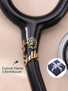 1 Peça Etiqueta de Identificação Personalizada para Estetoscópio com Flores de Aniversário, Tag de ID de Estetoscópio, Pingente de Estetoscópio com Flor de Aniversário, Itens Personalizáveis, Presentes de Formatura de Enfermagem, Presentes para Enfermeiros Registrados, Presentes para Amigos Médicos, Presentes de Natal, Presentes de Aniversário, Acessórios de Joalheria, Presentes Personalizados