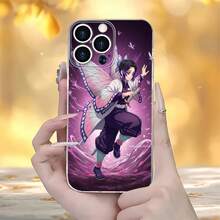 Funda para teléfono con diseño de guerrera mariposa, compatible con teléfonos ,  17,  16 Pro Max,  15 Pro Max,  13 y  12. Fabricada en TPU para una protección eficaz contra golpes y caídas. Un regalo ideal para familiares, amigos, cumpleaños y amantes del anime. - transparente - Ver 1