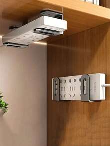 1/2 piezas Estante de almacenamiento de pared, adecuado para enrutador, módem WiFi, decodificador, gestión de cables, exhibición de joyas, organizador multifuncional ahorra espacio con adhesivo - Multicolor - Ver 2