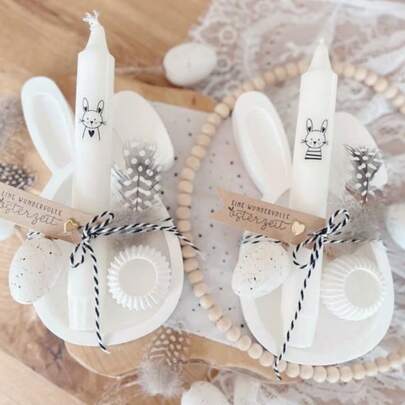 2pcs DIY Clay Mold Set: Easter Bunny Head Shaped Tray/Dish, Striped Round Candle Holder, Lop-Eared Bunny Tray, Striped Small Storage Box, Oval Bunny Tray, Spherical Vertical Striped Planter/Candle Cup, Suitable For Crafts And Handmade