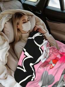 Kawss Merch Kawaii Kaw Blanket For Men Women Warm Cozy Fluffy Throw Blankets For Bed - 黑色 - 查看 4