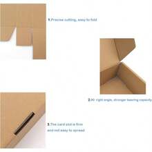 Black Corrugated Shipping Packaging Box For Gifts L10xW8xH2.8 Inch Invitations And Wedding Perfect For Bridesmaid Proposals Christmas And Anniversary - 黑色20件 - 查看 5