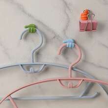 20/50pcs Piece Set Of Randomly Colored Hand Shaped Rubber Hooks, Self-Adhesive Cables, And Eyeglass Frames, Suitable For Office Desks, Cars, And Bedside - Creative Cord Storage, Cute Dormitory Gift Ideas, And Fun Office Desk Accessories - Multicolor - View 5