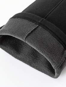 mini bala Calças de Fleece Edição Artista para Meninas Inverno 2025, Calças Flare Macias e Quentes - Preto - Visão 8