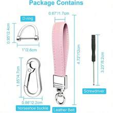 Keyrings & Keychains - Universal + Light Pink - View 2