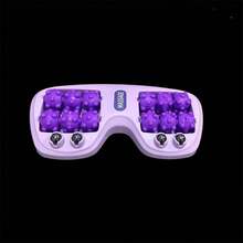 1pc Foot Massager With 4-Row Rolling Balls For Acupressure, Reflexology & Plantar - Plastic Ergonomic Design, Portable Purple Foot Roller For Home/Office Use, Foot Massager Machine, Compact Design, Easyclean Material, Home Massage Tool, Smooth Rolling, Wellness Enthusiasts