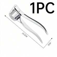 1 Pc Multi Function Garlic Press Aluminum Alloy Garlic Crusher Nut Cracker Bottle Opener Easy To Use Kitchen Gadget For Cooking - Silver - View 1