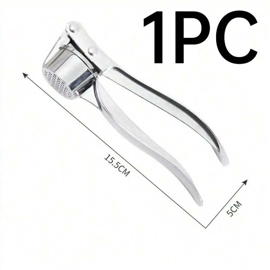 1 Pc Multi Function Garlic Press Aluminum Alloy Garlic Crusher Nut Cracker Bottle Opener Easy To Use Kitchen Gadget For Cooking - Silver - View 1