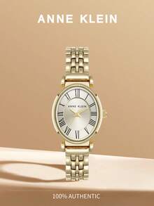 Anne Klein Women's Oval Faceted Quartz Bracelet Watch Perfect Gift For Her - Gold - View 1