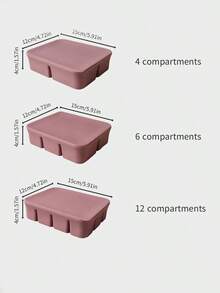 12-Compartment Baby Soft Silicone Easy Release Mold Complementary Food Box, Freezer Meal Prep Container, Steamer Mold - Camel - View 4