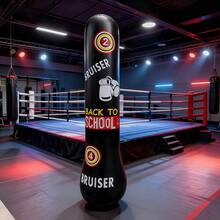 1 pieza Nuevo columna de boxeo inflable, bolsa de boxeo inflable de PVC reforzada, bolsa de boxeo inflable vertical, columna inflable para fitness de boxeo, columna de boxeo, bolsa de boxeo - Multicolor - Ver 12