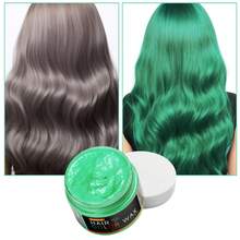 GOIPLE One-Time Hair Dye Wax, Long-Lasting Temporary Hair Dye Wax, DIY Hair Dye Cream, Easy To Wash, Hair Dye Mud, Suitable For Skin, Hair, Beard, Daily, Party, Cosplay, Halloween, Unisex (Black/White/Purple/Purple Pink/Orange/Blue/Purple/Red/Yellow/Dark Gray/Green) - 彩色 - 查看 25