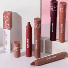 beauty glazed 哑光裸色唇线笔，女士唇膏唇线笔，哑光持久防水唇线笔，男女通用唇线笔，渐变唇线笔，全覆盖唇妆