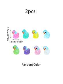 10/20pcs Mini Luminous Resin Ducks Figurines, Fashion Glow In The Dark Miniature Duck With Headphones Tiny Animals Ornament For DIY Fairy Garden, Micro Landscape Craft, Glass Container, Potted Plant Decor, Car Interior Accessories, Home Decor, Bookcase, Living Room Scenes, Theme Party, Christmas, New Year, Valentine's Day, Wedding, Perfect Birthday Gift(Random Color)
