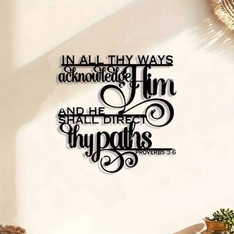 1 pieza Decoración de pared de texto de metal de moda, decoración del hogar para dormitorio, sala de estar, decoración colgante perfecta para el hogar