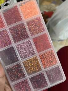 3 Boxes 15-Compartment Decorated Seed Beads Tubes, For DIY Craft Bracelets Necklaces Jewelry Making, Christmas Gift (Golden+Red+Green) - Golden+Red+Green - View 7