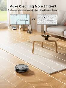 Lefant M210 Pro+ Robot Vacuum Cleaner - 4000Pa Strong Suction, Precise Obstacle Avoidance, Compact (7.8 Cm/3.07 In Thin, 28 Cm/11.02 In Diameter), Quiet (58 DB), 200 Mins Runtime, Auto Charging, Supports Wi-Fi/App/Alexa Control, Suitable For Pet Hair Cleaning On Hardwood Floors And Carpets, Gray - View 6