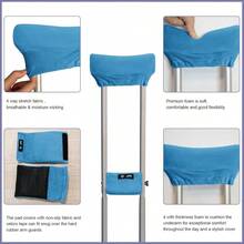 Almohadillas Universales de Terciopelo para Muletas y Fundas Antideslizantes para Mangos Accesorios de Almohadillado de Confort Premium para Muletas - AzulElctrico - Ver 4
