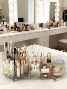 360度旋转化妆品和刷具收纳盒，适用于桌面香水和护肤品展示架，旋转笔筒，化妆刷、口红和粉扑收纳包，化妆包，梳妆台，旅行，化妆包，收纳，化妆品整理器，化妆包，洗漱包，桌面收纳盒，化妆包，化妆袋，化妆品整理器，梳妆台配件，化妆袋，化妆包，珠宝盒，化妆刷架，刷架，香水整理器，化妆包，女士礼物，圣诞礼物，女士礼物创意 - 彩色 - 查看 18