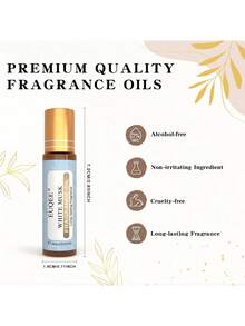 EUQEE 1瓶装，10毫升/0.33液盎司香氛精油，适用于家庭香薰，优质精油，可用于藤条香薰、加湿器、DIY蜡烛和肥皂制作、香氛蜡烛、室内喷雾、保湿护肤。 - 多樣化香型 - 查看 12