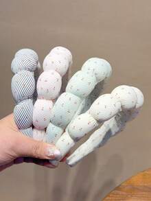 1pc Women's New Latte Sponge Cloud Top Knot Headband, Cute & Versatile, Wide Non-Slip Hairband For Autumn/Winter,Hairband,Hair Hoop Headbands, Skincare Headband Hair Accessories Head Accessories - Multicolor - View 12