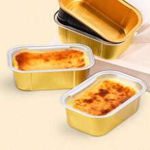 10pcs/20pcs, Disposable Aluminum Foil Baking Trays, Multi-Functional Aluminum Foil Baking Pans, Food Containers, Suitable For Baking, Heating, Storing, And Preparing Food On-The-Go With Aluminum Foil Boxes, Aluminum-Made Small Bread Trays, Muffin Pans, Mini Cake Baking Tray Containers, Disposable For Use In Ovens, Refrigerators, Cooking, And Food Preparation Tools, Food Storage, Stackable Trays, Durable Foil Material, Take-Out Meal Containers