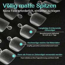 UNA GELLA Kurze Ballerina-Nagelspitzen für Gel-Nägel, Packung mit 216, 12 Größen, weiche Gel-Nagelspitzen, vollflächige Nagelspitzen mit vollflächigen Acryl-Kunstnägeln zur Verlängerung - Klebe-Fußnägel – 312 Stück/12 Größen - Übersicht 5